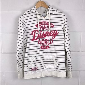 Disney Parks women’s striped property of Walt Disney world graphic hoodie size M